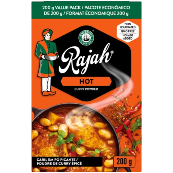 Rajah Curry Powder 200g Hot  LARGE 200g Box