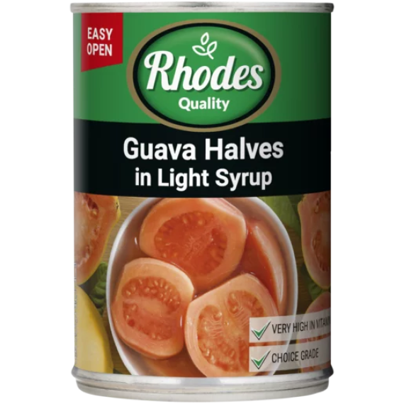 Rhodes Guava Halves 410g can