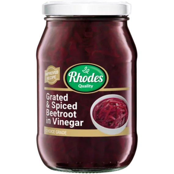 Rhodes Beetroot Grated 385g Jar