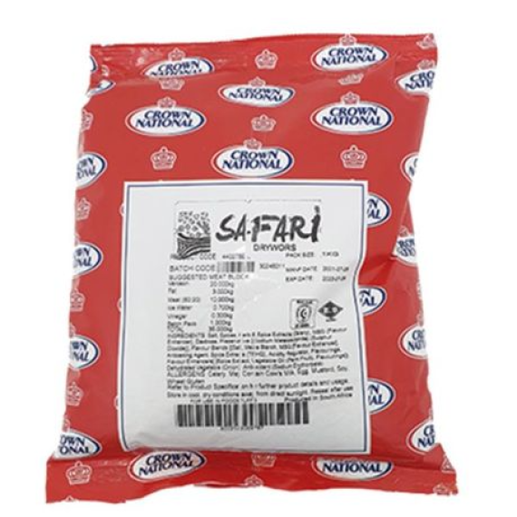 Crown National 4402789 Safari Drywors 1kg Bag