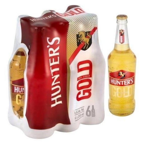 Hunters Cider Gold 6 x 330ml Bottles