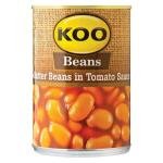 Koo Butterbeans Beans in tomato sauce 420g-can