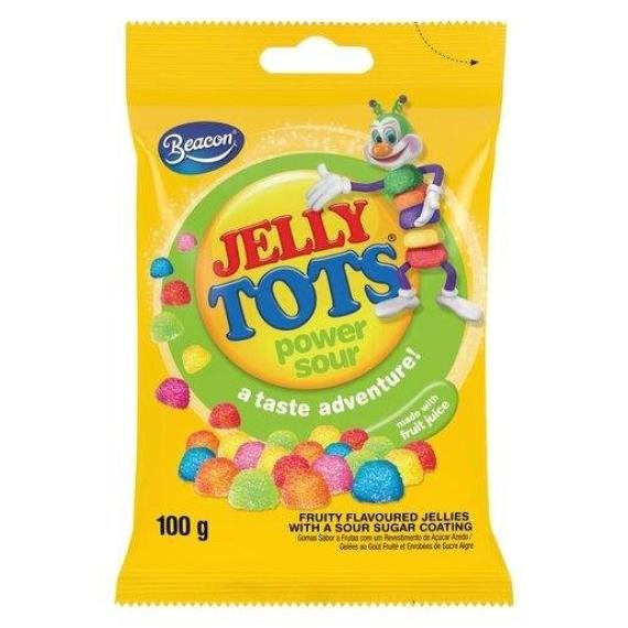 Wilsons Jelly Tots Power Sour 100g Bag
