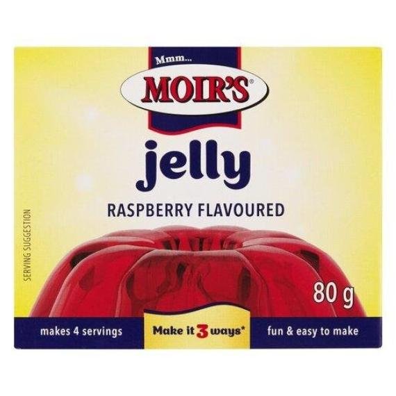Moirs Jelly Powder Raspberry 80g Packet