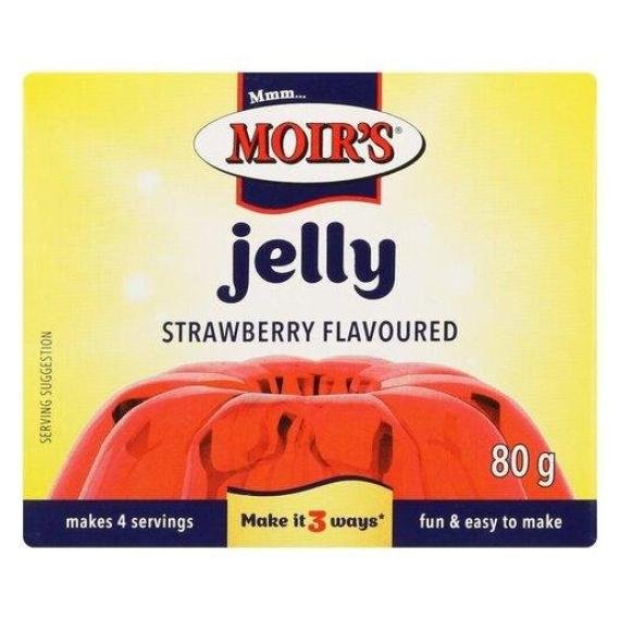 Moirs Jelly Powder Strawberry 80g Packet