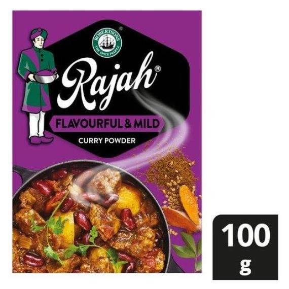 Rajah Curry Powder 100g Flavourful & Mild 100g Box