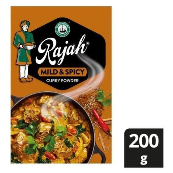 Rajah Curry Powder 200g Mild & Spicy LARGE 200g Box