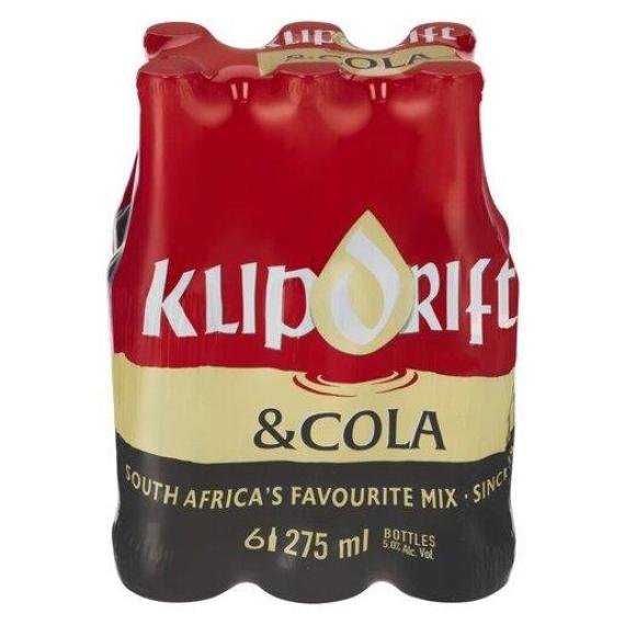 Klipdrift and Cola 275ml Bottles