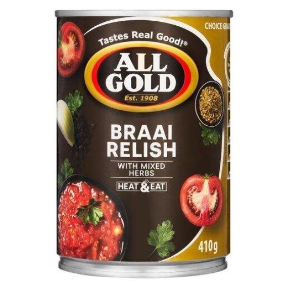 All Gold Braai Relish 410g Can