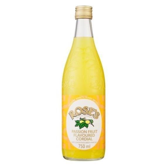 Roses Cordial Passion Fruit 750ml Bottles