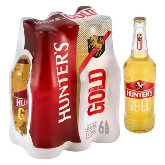 Hunters Cider Gold 6 x 330ml