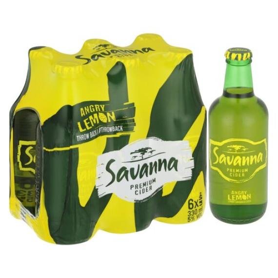 Savanah Cider Angry Lemon 6 x 330ml